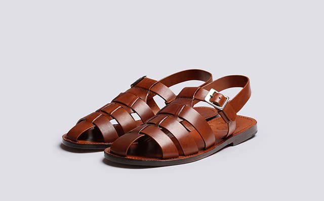 Grenson Queenie Womens Sandals in Tan Leather GRS211146